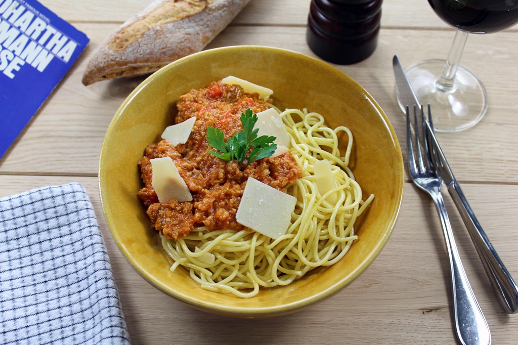 SPAGHETTI BOLOGNAISE / 100% GEVOGELTEGEHAKT - 550g