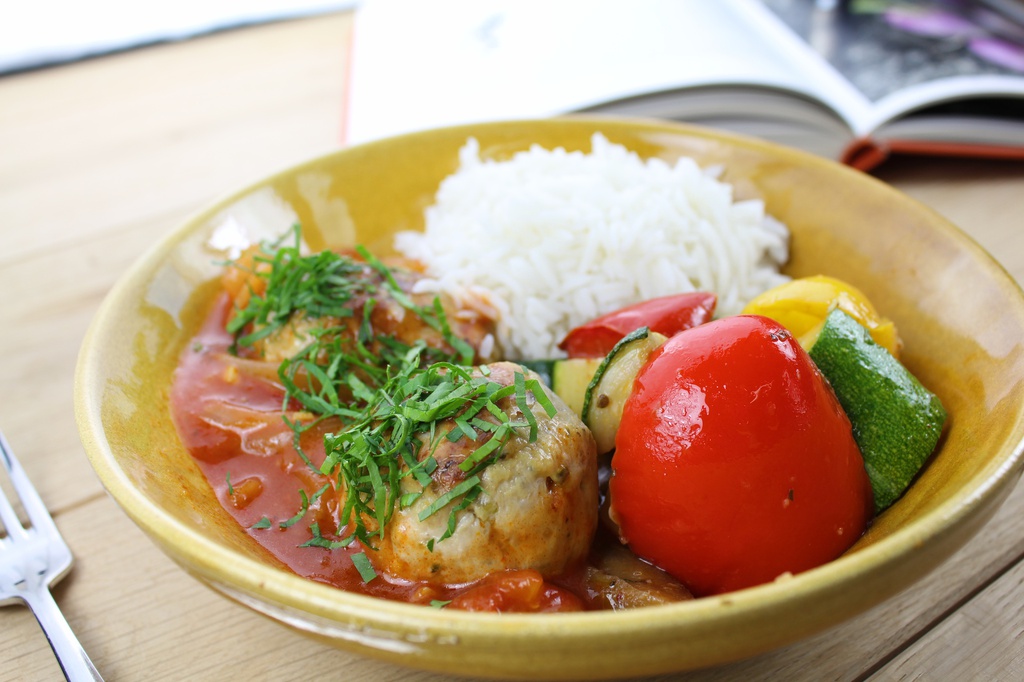 BOULETTES DE VOLAILLE / SAUCE TOMATE / PURÉE NATURE - 450g