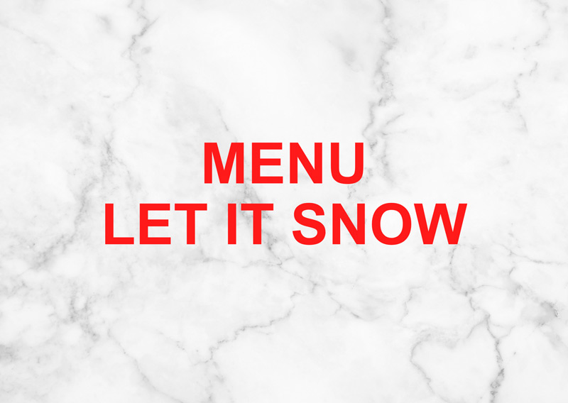 COLD BUFFET LET IT SNOW (price / person)