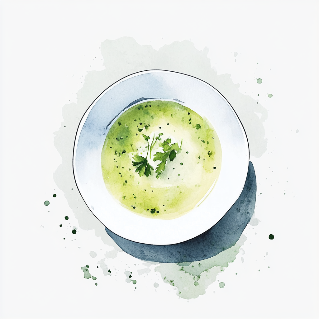 3 - 4E CHERVIL SOUP WITH COCONUT MILK