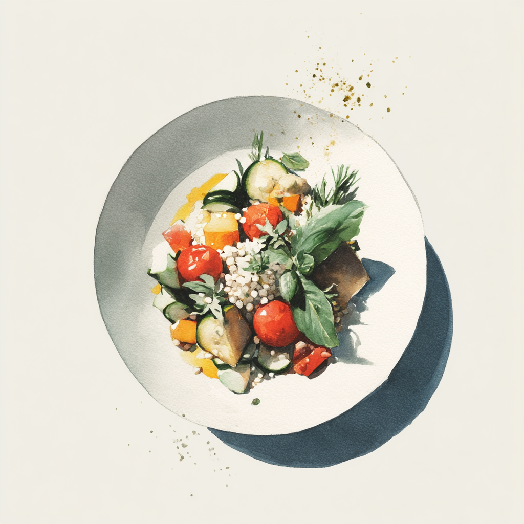 4 - 5E COUSCOUS PAREL / COURGETTES / AUBERGINES