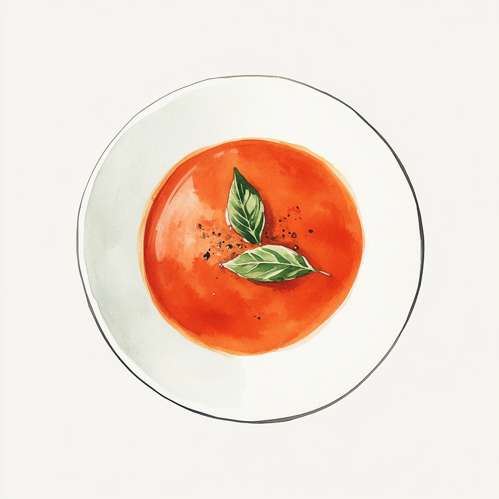 4 - 6E POTAGE DE TOMATES AU BASILIC