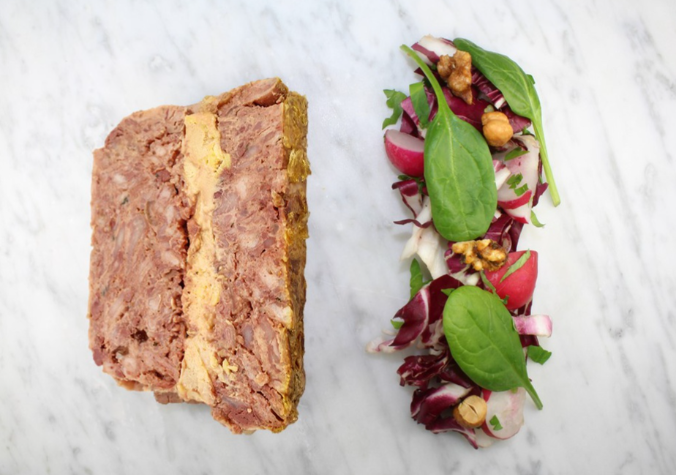 TERRINE DE CANARD / FOIE GRAS / PISTACHES