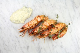 [9374 - 92 / FTK] 3 LARGE SHRIMP (BODY PEEL) / LEEKS / SAUCE WITH COCONUT MILK AND ANISE